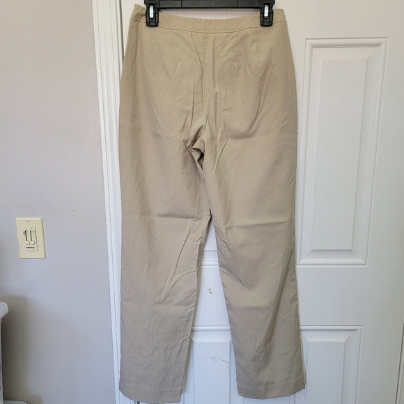 Talbots Wool Silk Womens Trousers Dress Pants Tan Stretch Straight Leg Size 6 - Picture 3 of 10